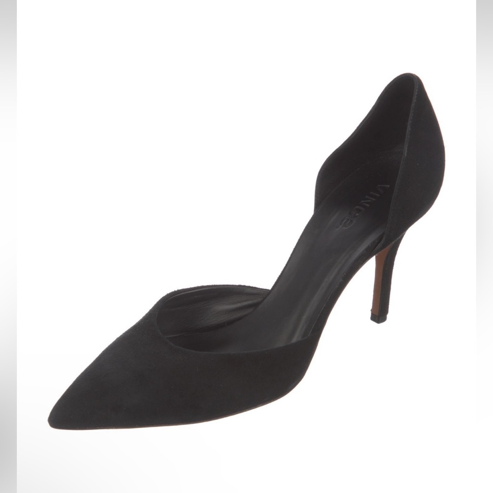 Vince Celeste D'Orsay Suede Pumps size 6, 36, Black